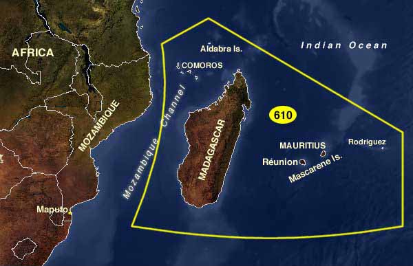 Mascarene Archipelago Map.