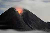 Mount Merapi. Eruption 2010.