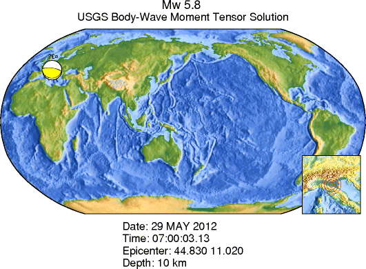 USGS Moment Tensor Solution. Map.